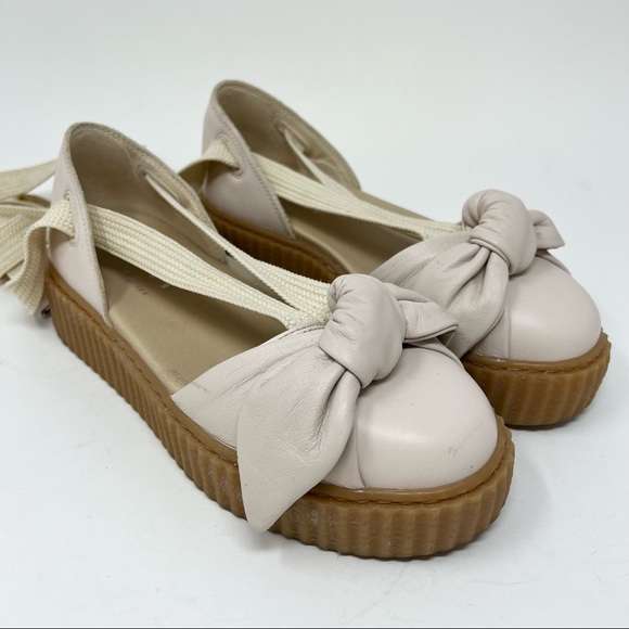 Fenty Puma Creeper Bow Tie Lace Up Espadrilles - Picture 5 of 12